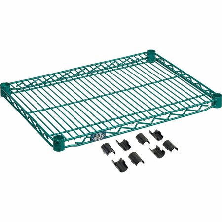 NEXEL S1824G Poly-Green Epoxy Wire Shelf 24inW x 18inD S1824GZ